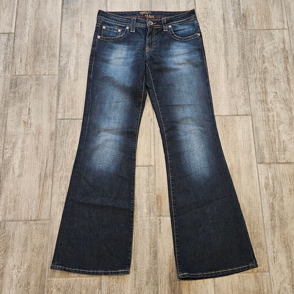 Mavi Jeans Womens Size 30/32 Kay Bootcut Dark Wash Fade Denim Stretch
